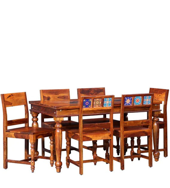 Detec™ Solid Wood 6 Seater Dining Set