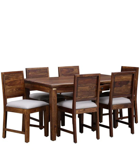 Detec™ Solid Wood 6 Seater Dining Set