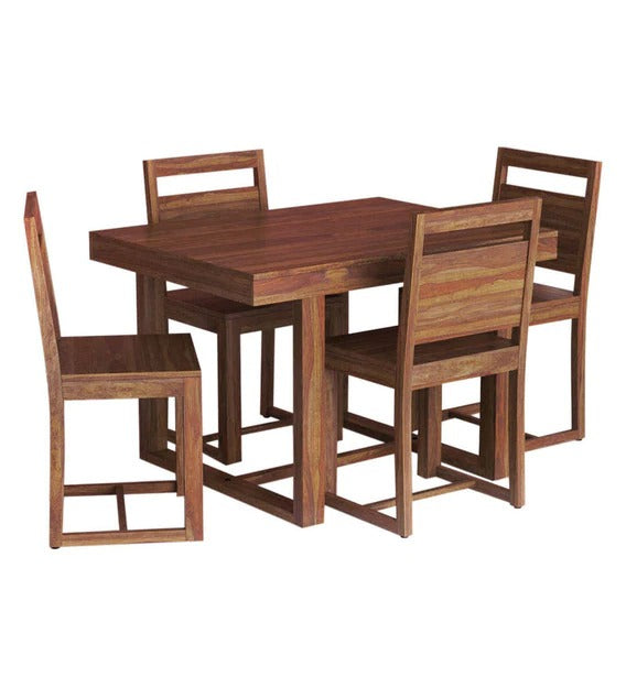 Detec™ Solid Wood 4 Seater Dining Set in Provincial Teak Finish