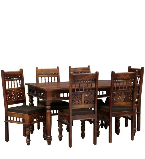 Detec™ Solid Wood 6 Seater Dining Set For Modern Dining Room