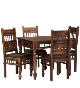 Detec™ Solid Wood 4 Seater Dining Set For Dining Room