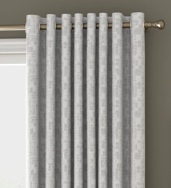 Detec™ Cotton Semisheer 9 Feet Set Of 2 Eyelet Curtains