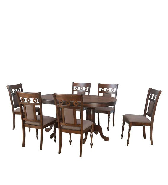 Detec™ 6 Seater Dining Set in Cappuccino Colour