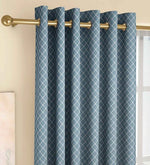 Load image into Gallery viewer, Detec™ Blue Blackout Poly Cotton 7 Feet Pinch Pleat Door Curtain
