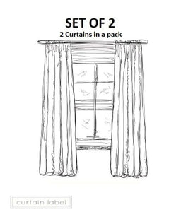 Detec™ Blue Blackout Poly Cotton 7 Feet Pinch Pleat Door Curtain