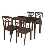 Load image into Gallery viewer, Detec™ 4 Seater Dining Set in Dark Cappucino Colour
