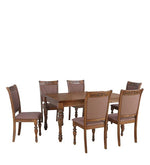 Load image into Gallery viewer, Detec™ 6 Seater Dining Set in Brown Colour
