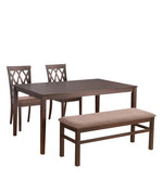 Load image into Gallery viewer, Detec™ 4 Seater Dining Set in Cappucino Finish
