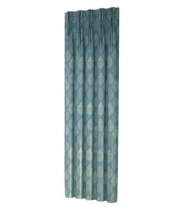 Detec™ Blue Semi Sheer Polycotton 5 Feet Pleat Set Of 2 Curtains