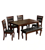 Load image into Gallery viewer, Detec™ 6 Seater Dining Set with Bench in Capuccino Colour
