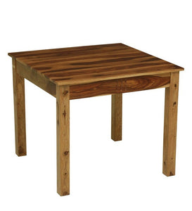 Detec™ Solid Wood 2 Seater Dining Set in Rustic Teak Finish
