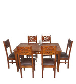 Load image into Gallery viewer, Detec™ 6 Seater Dining Set in Natural Teak Finish
