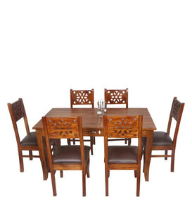 Detec™ 6 Seater Dining Set in Natural Teak Finish