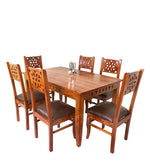 Load image into Gallery viewer, Detec™ 6 Seater Dining Set in Natural Teak Finish
