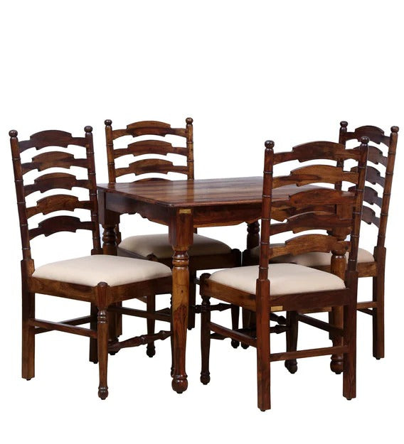 Detec™ Solid Wood 4 Seater Dining Set in Provincial Teak Finish