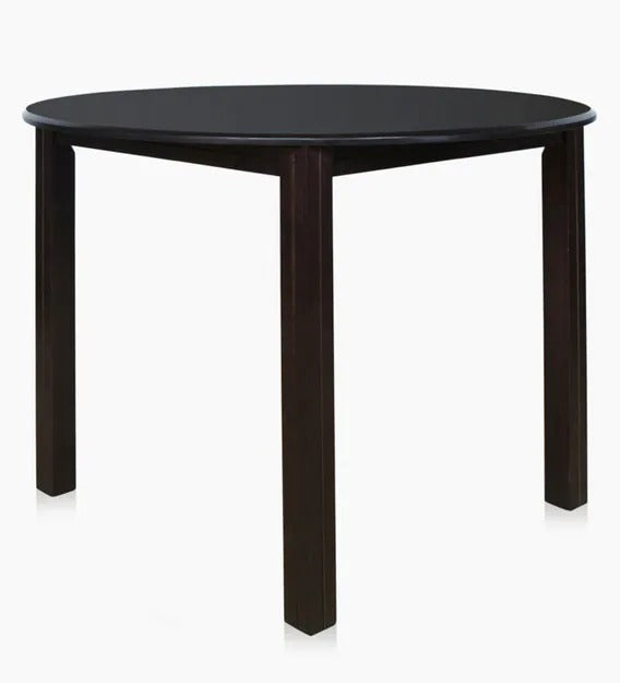 Detec™ 4 Seater Round Dining Table Set in Brown Color