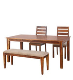 Load image into Gallery viewer, Detec™ 4 Seater Dining Set in Walnut Finish
