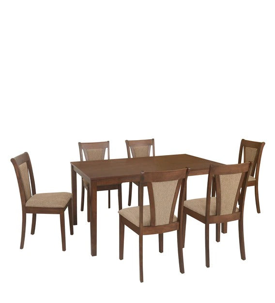 Detec™ 6 Seater Dining Set in Walnut Finish