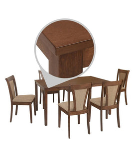 Detec™ 6 Seater Dining Set in Walnut Finish