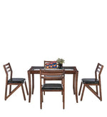 Load image into Gallery viewer, Detec™ 4 Seater Dining Table Set in Walnut Finish
