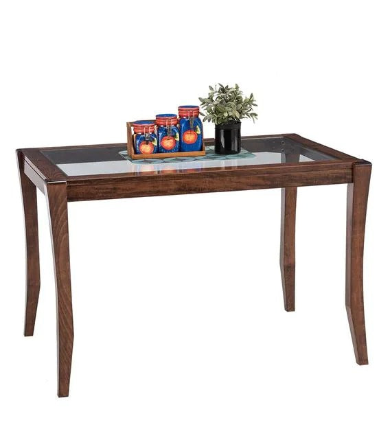 Detec™ 4 Seater Dining Table Set in Walnut Finish