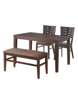 Detec™ 4 Seater Dining Set in Erin Brown Finish