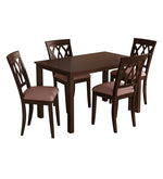 Load image into Gallery viewer, Detec™ 4 Seater Dining Set in Cappuccino Finish

