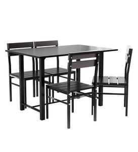 Detec™ 4 Seater Dining Set in Black Finish