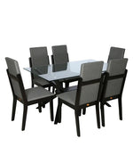 Load image into Gallery viewer, Detec™ 6 Seater Dining Set in Black &amp; Grey Colour
