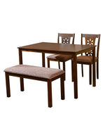 Load image into Gallery viewer, Detec™ 4 Seater Dining Set in Antique Cherry Colour
