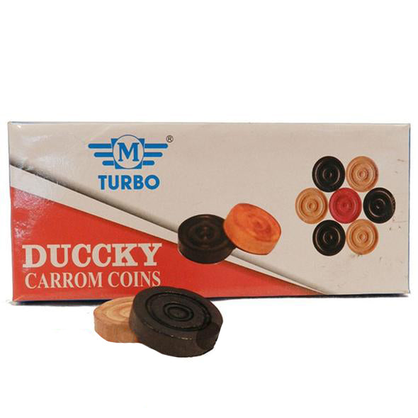Detec™  Carrom Men Wooden Ducky MTCB - 33 Pack of 15