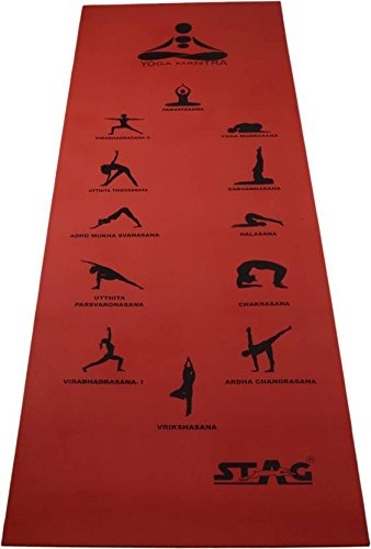 Stag Yoga Mantra  Asana  Blue Mat With Strap