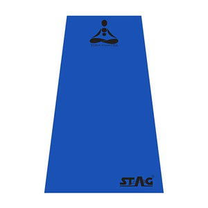 Stag Yoga Mantra Plain Blue Mat With Bag