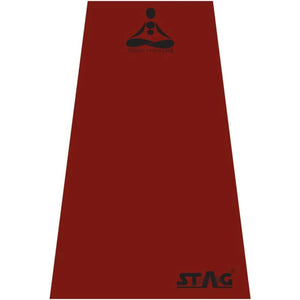 Stag Yoga Mantra Plain Red Mat With Strap