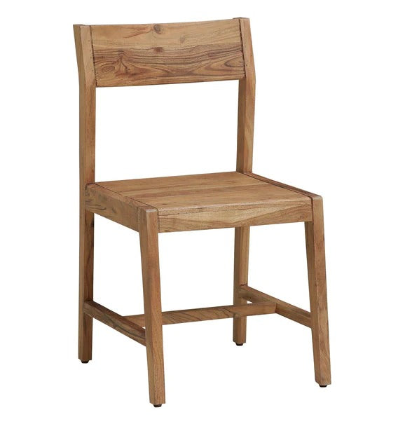 Detec™ Solid Wood Dining Chair (Set of 2) in Natural Acacia Finish