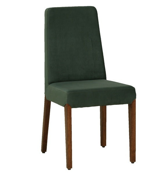 Detec™ Solid Wood Dining Chair (Set of 2) In Green Colour