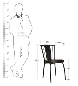 Detec™ Dining Chair In Black Colour Pack of 2