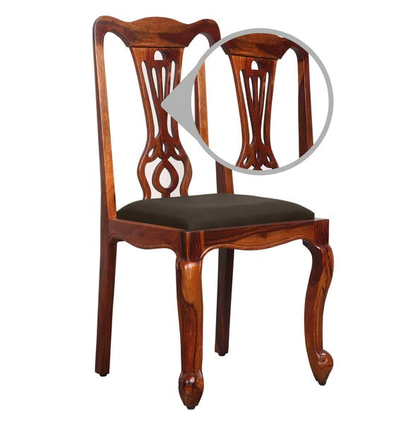 Detec™ Solid Wood Dining Chair (Set of 2) in Honey Oak Finish