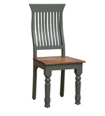 Load image into Gallery viewer, Detec™ Solid Wood Dining Chair (Set Of 2) In Grey &amp; Natural Finish
