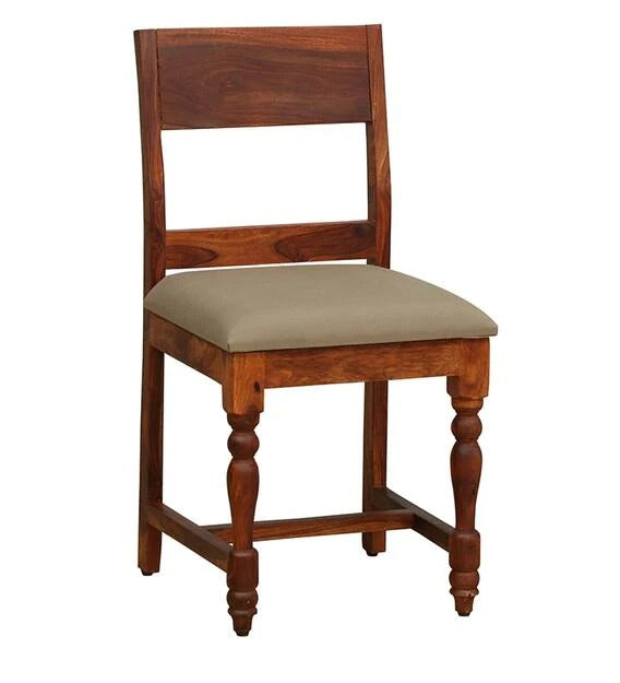 Detec™ Solid Wood Upholstered Dining Chair In Honey Oak Finish