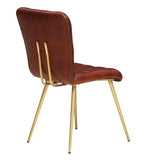 Load image into Gallery viewer, Detec™ Dining Chair In Chestnut &amp; Antique Brass Finish
