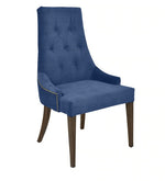 Load image into Gallery viewer, Detec™ Dining Chair In Blue Colour With Fabric
