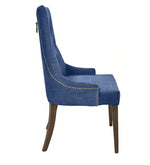 Load image into Gallery viewer, Detec™ Dining Chair In Blue Colour With Fabric
