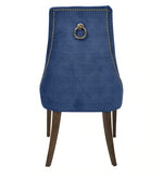 Load image into Gallery viewer, Detec™ Dining Chair In Blue Colour With Fabric
