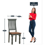 Load image into Gallery viewer, Detec™ Solid Wood Dining Chair (Set Of 2) In Grey &amp; Natural Finish
