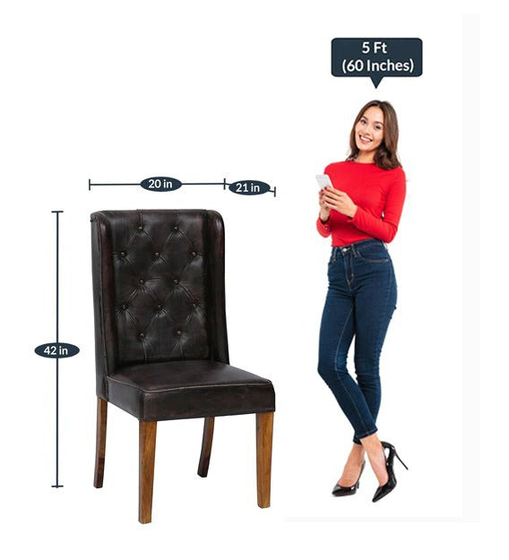 Detec™ Upholstered Dining Chair In Black Colour