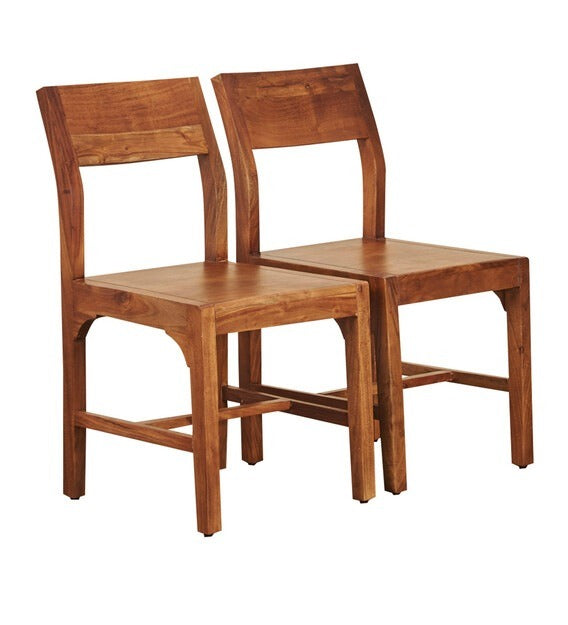 Detec™ Dining Chair in Brown Colour (Set of 2)
