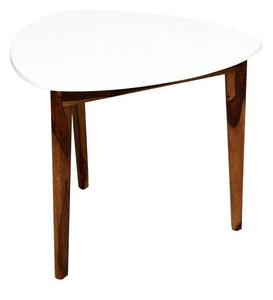 Detec™ Solid Wood 3 Seater Dining Table in White Finish
