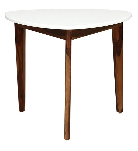 Detec™ Solid Wood 3 Seater Dining Table in White Finish