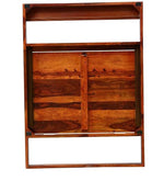 गैलरी व्यूवर में इमेज लोड करें, Detec™ Solid Wood Wall Mounted Foldable Dining Table In Honey Oak Finish
